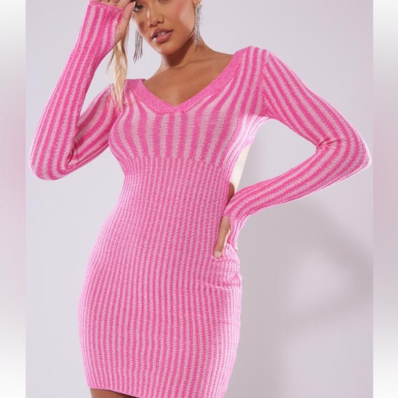 Two tone backless dress - Picture 2 of 2